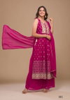 YD 002 Heavy Georgette Sequence Embroidery Palazzo Readymade Suits Wholesale Market In Surat